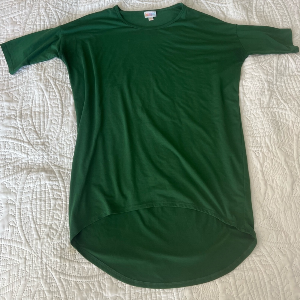 LuLaRoe Forest Green Short Sleeve Top